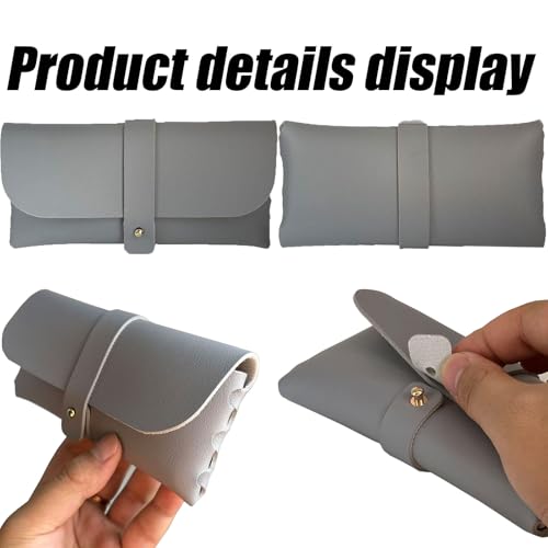 Image of Glasses storage bag Travel sunglasses myopia glasses storage bag Fashion leather storage bag