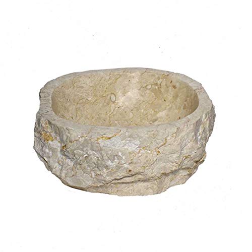 Petite vasque à poser en marbre naturel beige 30-39cm CHOIX SUR PHOTOS. lave mains salle de bain marbre crème