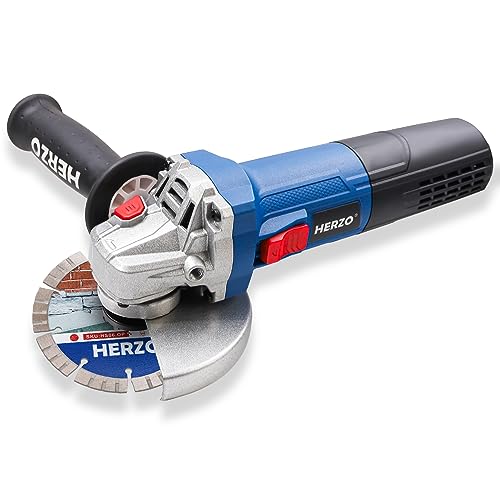 Smerigliatrice Angolare 900W,HERZO 125 mm con Spazzola di Carbone con