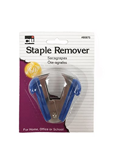 Charles Leonard Inc 80875 Charles Leonard Heavy Duty Staple Remover, Pinch Jaw Style, Blue