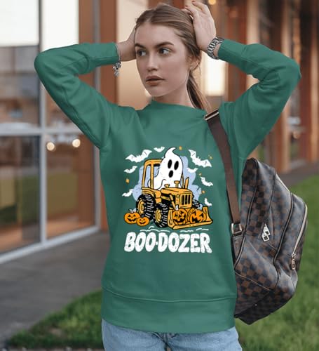 Boo-Dozer Sweatshirt Truck Ghost Pumpkin Funny Halloween Construction Shirt3