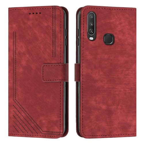 Étui de téléphone compatible avec Vivo Y12 pour voyager léger avec porte-carte et dragonne