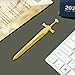 Honbay 1PCS Gold Sword-Shaped Letter Opener Knife Letter Opening Tool Zinc Alloy Envelope Slitter Metal Envelope Opener Sword Envelope Open Tool Mail Opener for School Home Office Mail Supplies