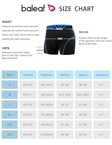 BALEAF Pantalones de ciclismo para hombre, acolchados, acolchados, calzoncillos de ciclismo, pantalones cortos, ropa interior de ciclismo, color azul, L