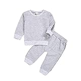 Sayla Baby Jogginganzug mit Langarm Sweatshirt Jogginghose Lang Unisex Mädchen Jungen Sportanzug Pullover Legging Bekleidung Outfit Set für Kleinkinder Winter Frühling （1-5 Jahre alt）