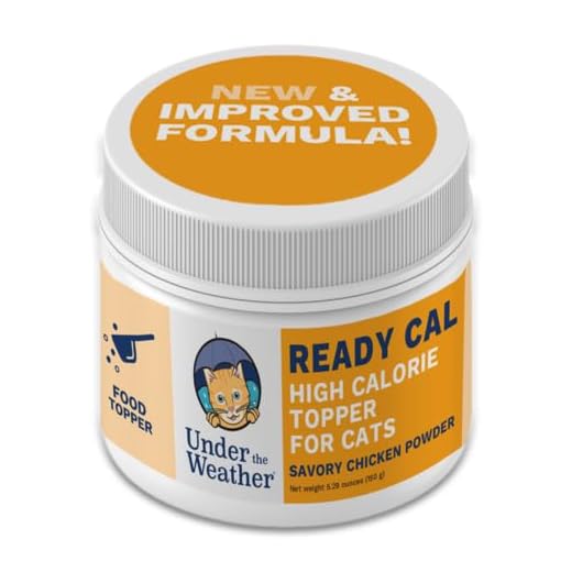 Under the Weather Ready Cal Powder for Cats | High-Calorie Weight Gainer & Appetite Stimulant | Cat Energy Booster Veterinarian-Approved Pet Supplement with Vitamins & Minerals | Chicken Flavor