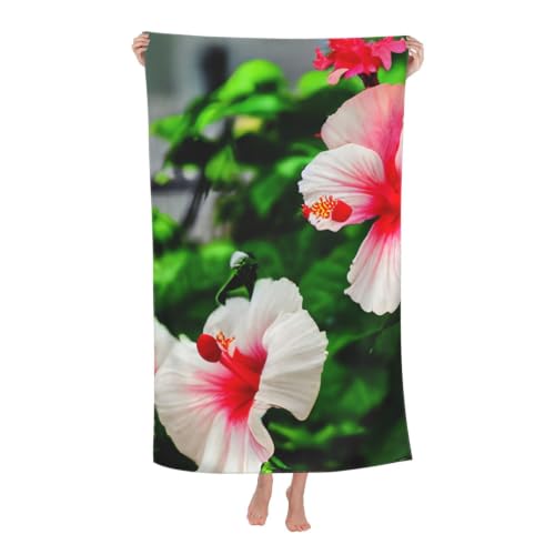 Toalla de playa para vacaciones y natación con estampado floral unisex 2