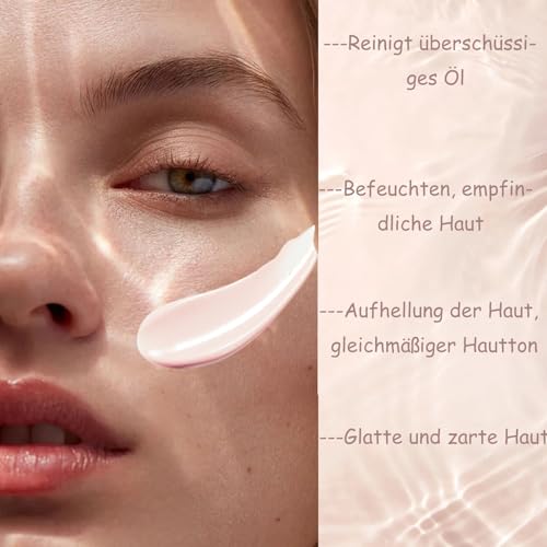 Tiefenreinigende Gesichtsmaske mit Niacinamide und Rose, Clay Mask for Skin Care, Gesichtsmaske Frauen für Poren Verkleinern, Feuchtigkeitsspendende Maske für alle Hauttypen, Tonerde Maske – Bild 5