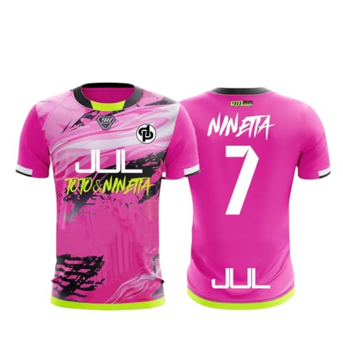 Maillot de foot JUL rose 4XL résolvant le manque de style en vêtements amples