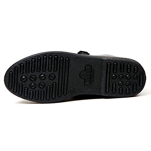 Image of Liberty Unisex Black Velcro School Shoes (01 UKRV, Black)