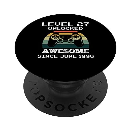Nivel 27 desbloqueado impresionante desde junio de 1996 27 cumpleaños PopSockets PopGrip Intercambiable