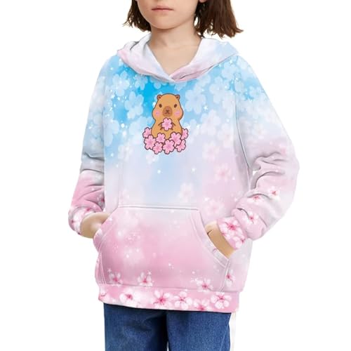 Image of Coloranimal Unisex Girls and Boys Long Sleeve Hoodies Hoody Athletic Pullover Sweatshirts Tops Age 6-16year