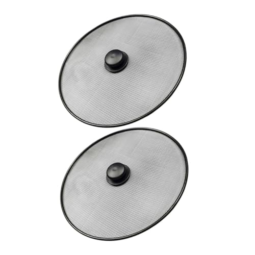 Zerodeko 2 Pièces Garde Éclaboussures Inoxydable Set de Couvercles de Protection pour Friture Écran Projections pour Cuisine