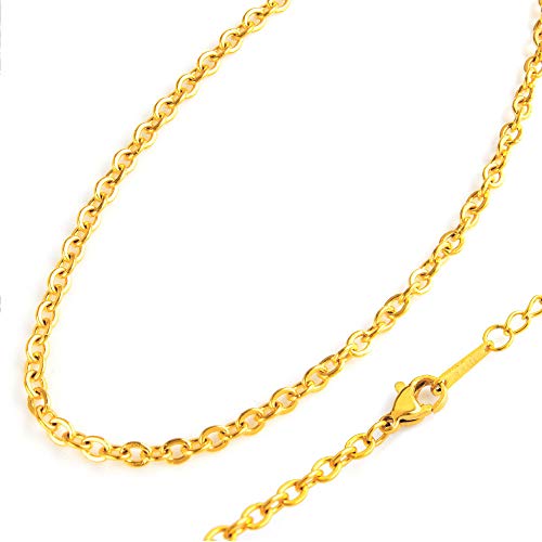 サージカルステンレス あずきチェーン ネックレス