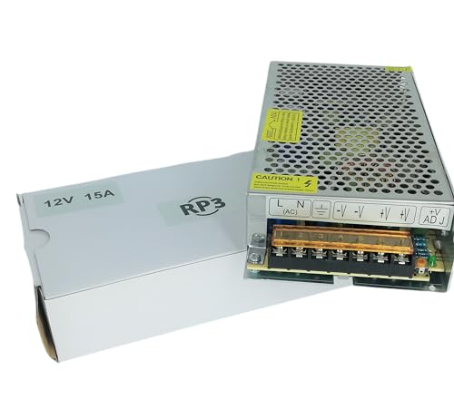 RP3 12V 15A 180W Transformador o Fuente alimentación AC 220V a 12V Adaptador de Corriente 12V 180W...