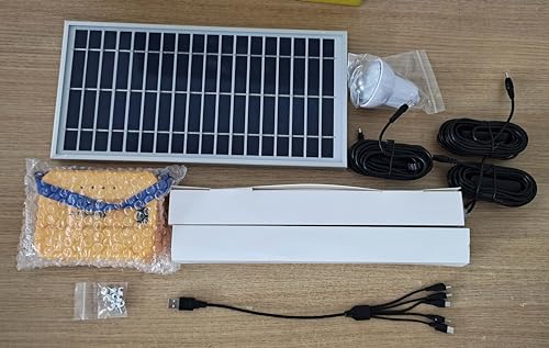Image of AgniSolar Home Lighting Kit 5: Efficient Solar Light for Home, Outdoor, Camping. Easy Installation-USB Charging-Waterproof 8W Panel-Portable-Durable-Energy-Saving-Bright-Affordable. Charges in a Day!