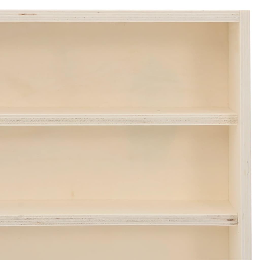 Schlankes Wandregal aus Holz mit 6 Regalen 80x8,5x55 cm – Wandmontage ohne Bohren für Organisierte Aufbewahrung im Wohnzimmer Schlafzimmer oder Essbereich