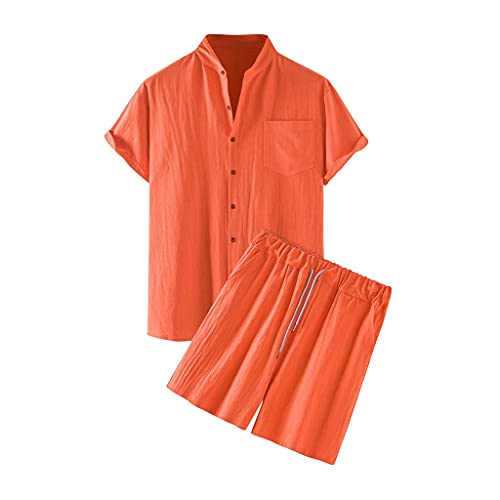 Costume de sport décontracté à manches courtes YangRy orange haut de gamme