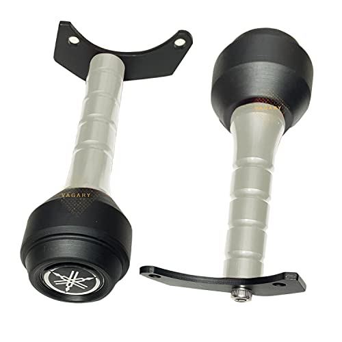 Image of Vagary Heavy Duty CNC Frame Slider Crash Protection Guard for Yamaha R15 V4 / R15 M (BS6) (Silver)