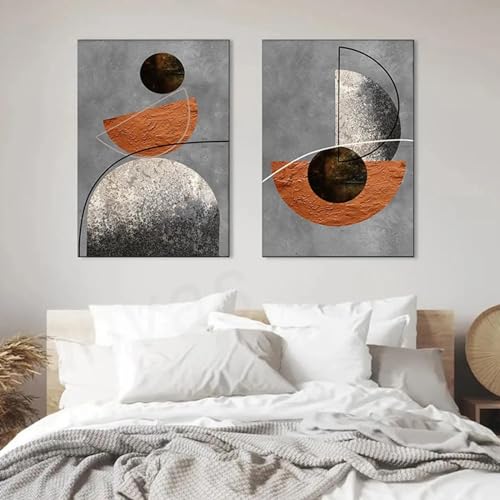 Décoration de salon minimaliste et géométrie abstraite pour murs modernes