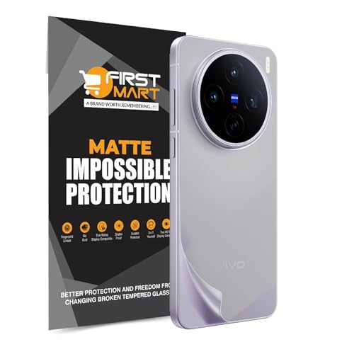 Image of FIRST MART Matte Back Screen Protector for Vivo X200T - TPU Anti-Glare Protection, Anti-Slip, Bubble-Free, Edge to Edge Coverage [ 1 Pack]