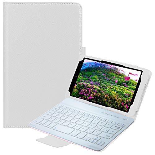 yPCATECz au Qua tab QZ8 pU[P[Xt Bluetooth L[{[hUSz񁙃[}͑Ή yʌ^ QZ8 (KYT32) U[L[{[hP[X (zCg)