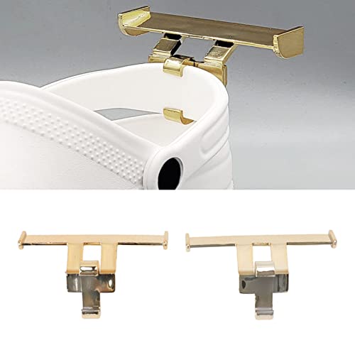 Kuuleyn 1 Paire De Sabots, Décoration D'aile De Queue De Chaussures, Breloque De Spoiler De Chaussure, Pantoufles en ABS, Décoration D'aileron De Queue, Pendentif Ornement pour Boucles(Or) – vue 2