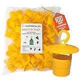 mastertec master trap, 100 pezzi, trappola mosche, calabroni, vespe, cimici asiatiche, drosophila suzukii e popilia japonica, trappole cromotropiche gialle ecologiche, cattura insetti made in italy