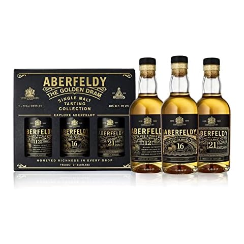 Aberfeldy Single Malt Whisky Tasting Pack With Gift Box, 3 x 50ml Cover