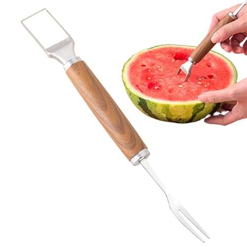 manhegari Affettatrice per anguria con forchetta, forchetta da taglio per tagliare e servire – portatile per insalata, casa, campeggio