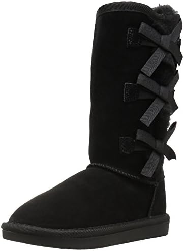 Koolaburra by UGG Unisex-Child Victoria Tall Boot, Black, 4