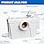 500W Macerating Toilet with Pump for Basement, Two Piece Upflush Toilet with Macerator Pump, Water Tank, Soft Close Seat, Elongated Toilet Bowl, Extension Pipe