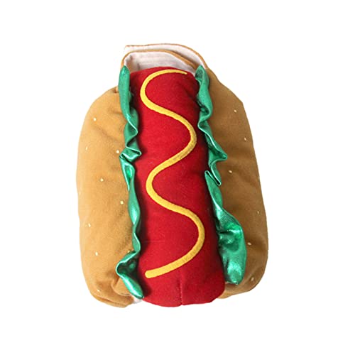 Disfraz divertido Hot Dog para perros y gatos XXS