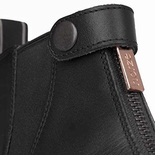 Bottines Jodhpur cuir rose fermeture éclair devant équitation - 3