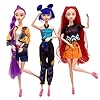 Outeat 11.5'' Girls Singer Doll, 2025 New Articulated/Made to Move Action Figures Toy for Kids, Collectible Display Figure for Christmas & Birthday Gift for Girls Enthusiast Fans (3PC)