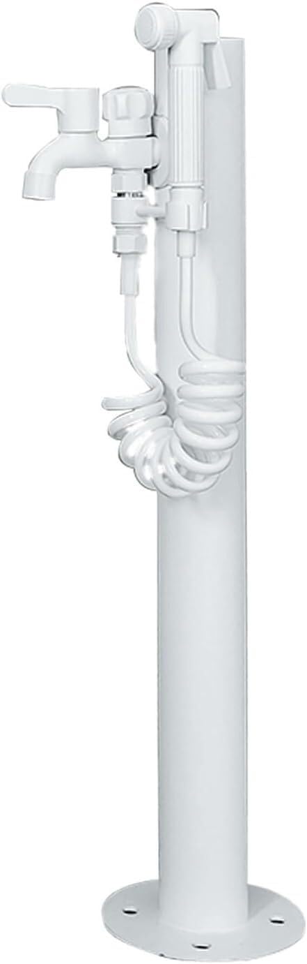 HGOuhK Water Tap Fountain Hydrant 304 Stainless Steel Vertical Garden Water Column Fountain, Freestanding Antifreeze Faucet