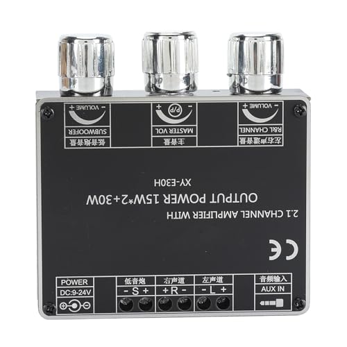 Naroote Carte D'amplificateur de Puissance Bluetooth, Contrôle du Son avancé pour Haut-Parleur Bluetooth DIY, Carte D'amplificateur 2.1 Canaux pour Les Amateurs de Son, Tension D'entrée 9-24 V