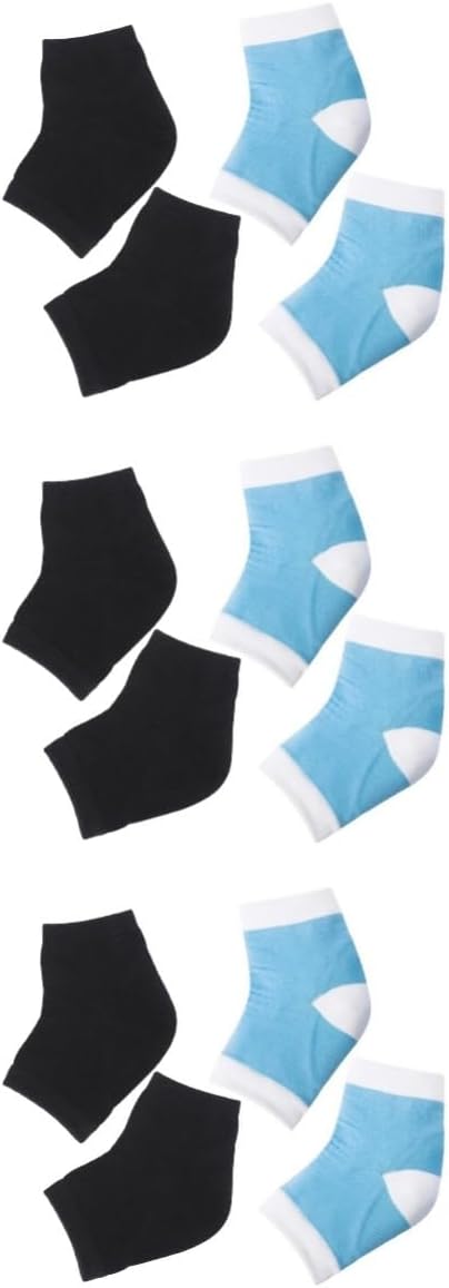 4 Pairs Open Toe Sock Gel Metal Nail File Open Toe Socks Hair Yarn for Braids Spa Gel Moisturizing Heel