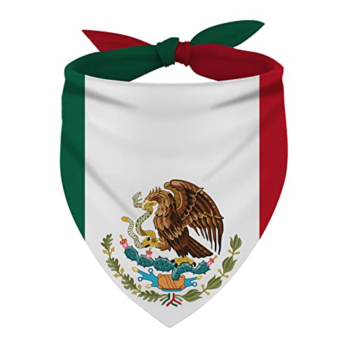 Mexican Independence Day Dog Bandana Triangle Bibs Dog Scarf Adjustable Accessories for Small Medium Dogs Cats Pets