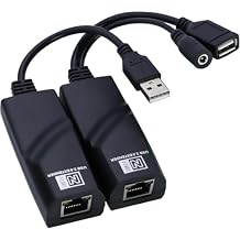 عالية السرعة USB 2.0 فوق Cat5 Cat6 Extender Kit مع ناقل الحركة القوي النشط 320FT / 100M