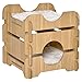 Pawhut Katzenhöhle DIY Katzenbett mit 2 weichen Kissen 2 Etagen Katzenshclafplatz Katzenhaus Natur 50 x 50 x 50 cm