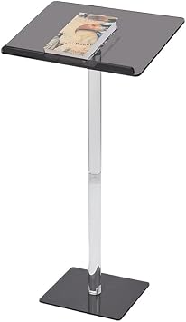 TAYTHI Acrylic Podium, Clear Acrylic Podium, Portable Church Podium, Lecture Podium, Reception Desk, Podium, Lecture Podium, Podium Table, Adjustable Tilt, Ideal for Church, Wedding, Meeting Room,