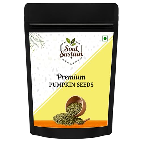 Image of SoulSustain Pumpkin Seeds 80 GM | Raw Pumpkin Seeds | Edible Seeds for Daily Nutrition | Plant Based Protein | Roasted Snack, Smoothies, Baking, Salads, Keto & Vegan Diet
