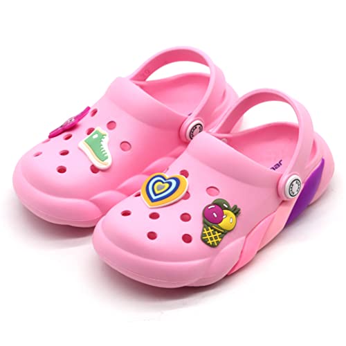 Image of SVAAR Slingback Clog Shoes for Boys & Girls || Indoor & Outdoor Sandals Clogs for Kids with 4 Cartoon Charm