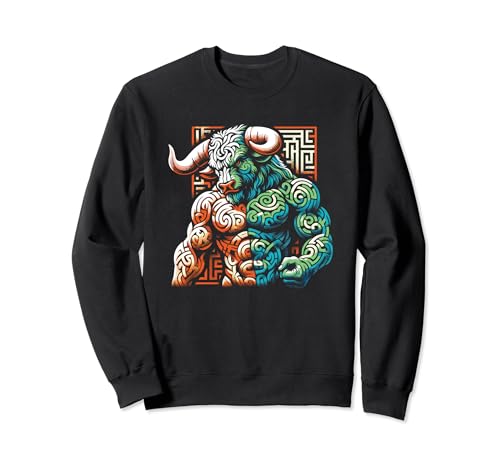 Minotaur Greek Mythology Grunge Sweatshirt