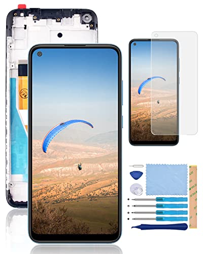 Compatible Samsung Galaxy A11 Screen Replacement with Frame, XR MARKET LCD Display Touch Digitizer Screen Assembly Part with Tools