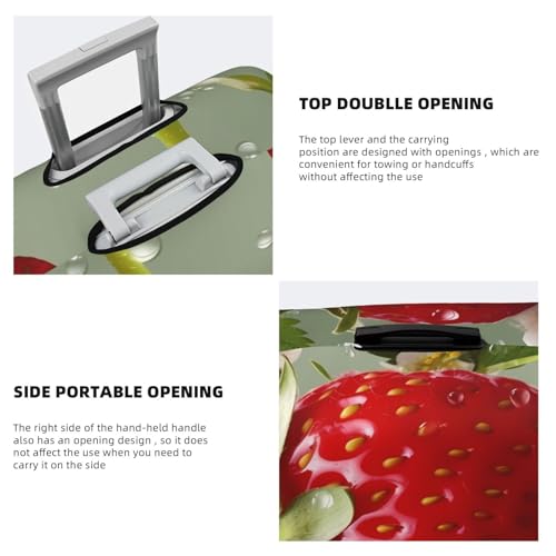 Luggage Cover Elastic Washable Suitcase Protector Lovely Strawberry Suitcase Covers for Luggage 18-32 Inch Portable Travel Luggage Covers Sleeve Dust-proof Anti-Scratch Baggage Covers4