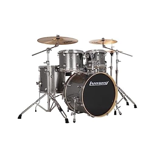 Ludwig Element Evolution 5-piece Complete Drum Set with Zildjian Cymbals - Platinum