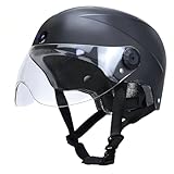 DC Smart Bike Helmet with Cameras Dual HD Front & Rear Video Recorder for Ebike & Electric Scooter, Bluetooth App Control Action Cam Helmet, CPSC Certified (Black)