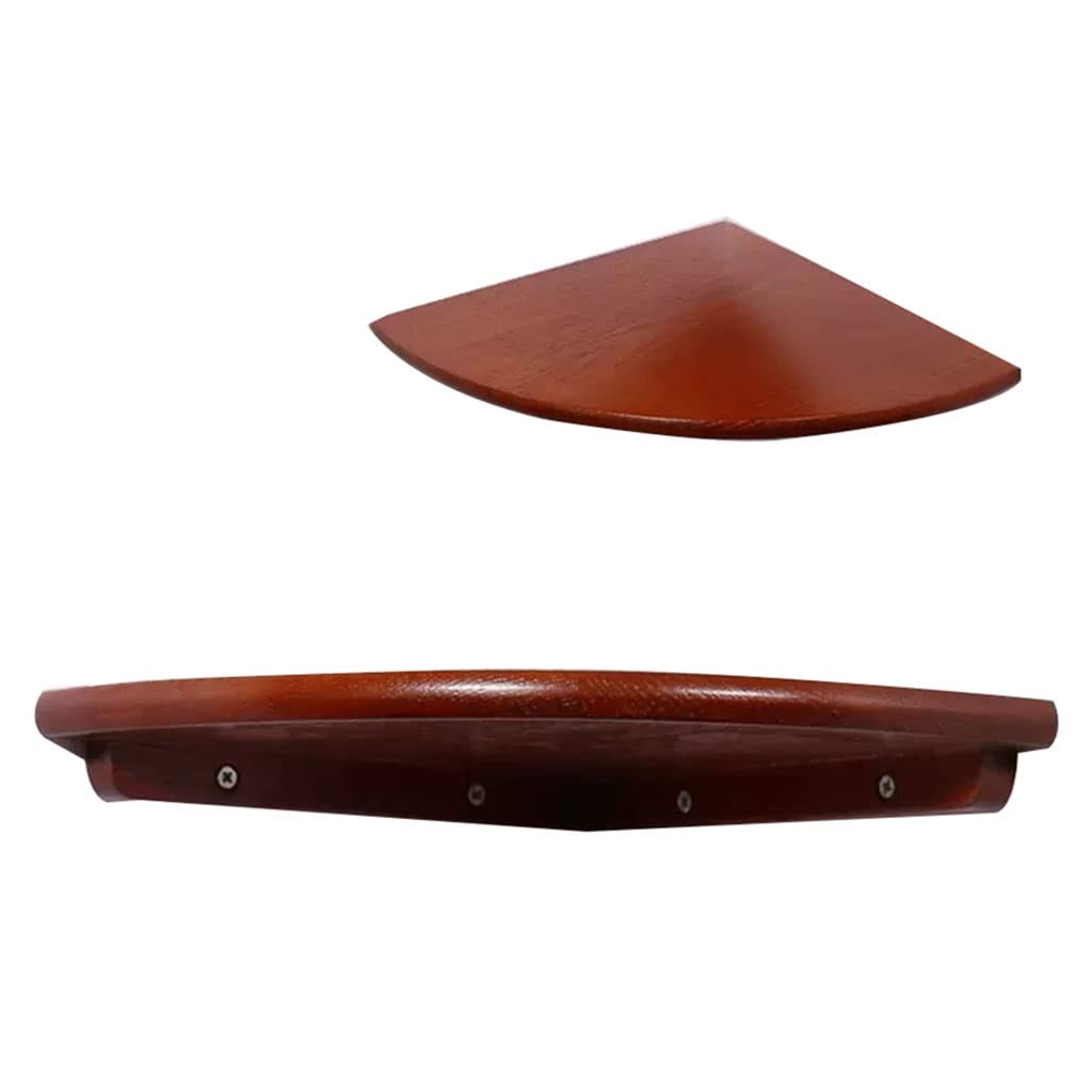 Zyywx Red Corner Floating Shelves Oak Corner Shelf, Wall-Mounted Corner Floating Shelf, Wall Decoration (Size : 25X25x1.6cm)
